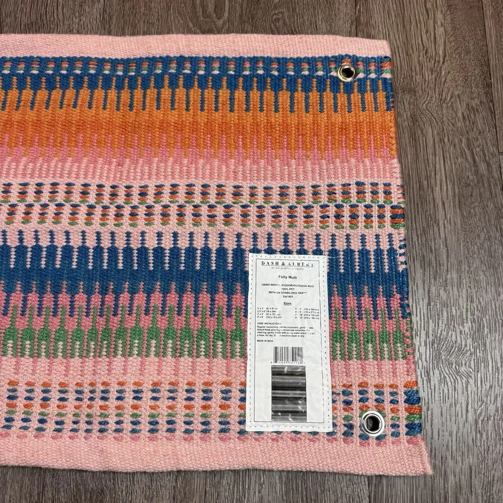 Dash & Albert 2' x 3' Indoor/Outdoor Rug Multi Stripe retails $58
